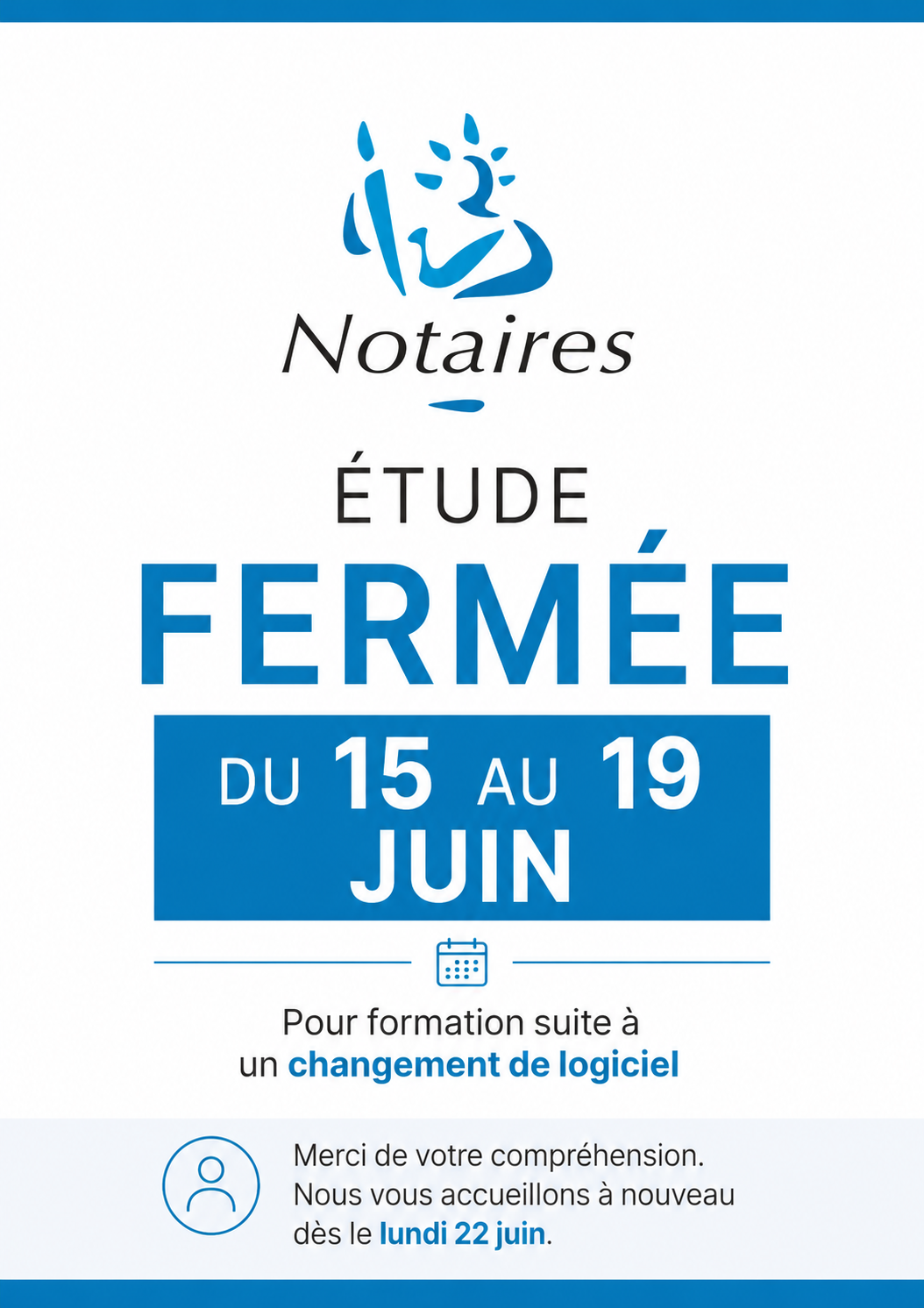 Fermeture MATHA du 15 au 19 juin